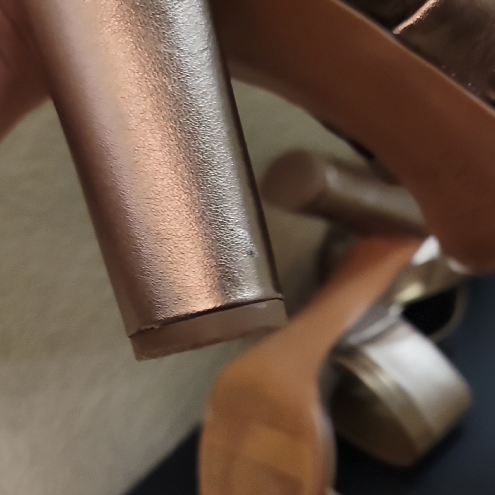 Naturalizer Women's Metallic Gold Sandals - Picture 4 of 5